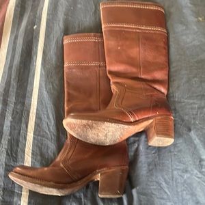 Frye leather boots.